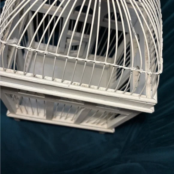 White Decorative Vintage-Style Birdcage - Picture 11 of 13